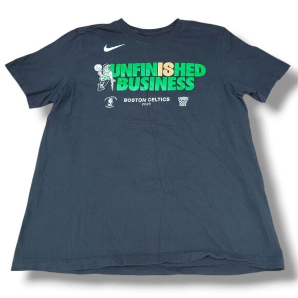 Nike Shirt Size Large Lg The Nike Tee Boston Celtics Unfinished Business T-Shirt - Picture 1 of 6